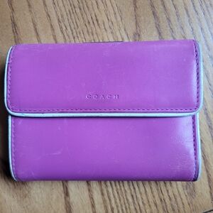 Coach Pink Leather Wallet